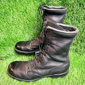 Altama Mens Black Leather Military Combat Boots Size 11.5 R Tactical Made in USA